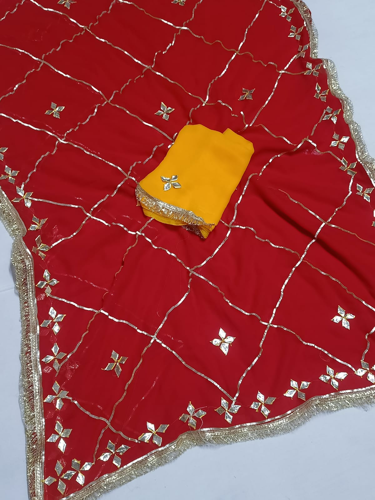 Sweet Georgette Saree Red